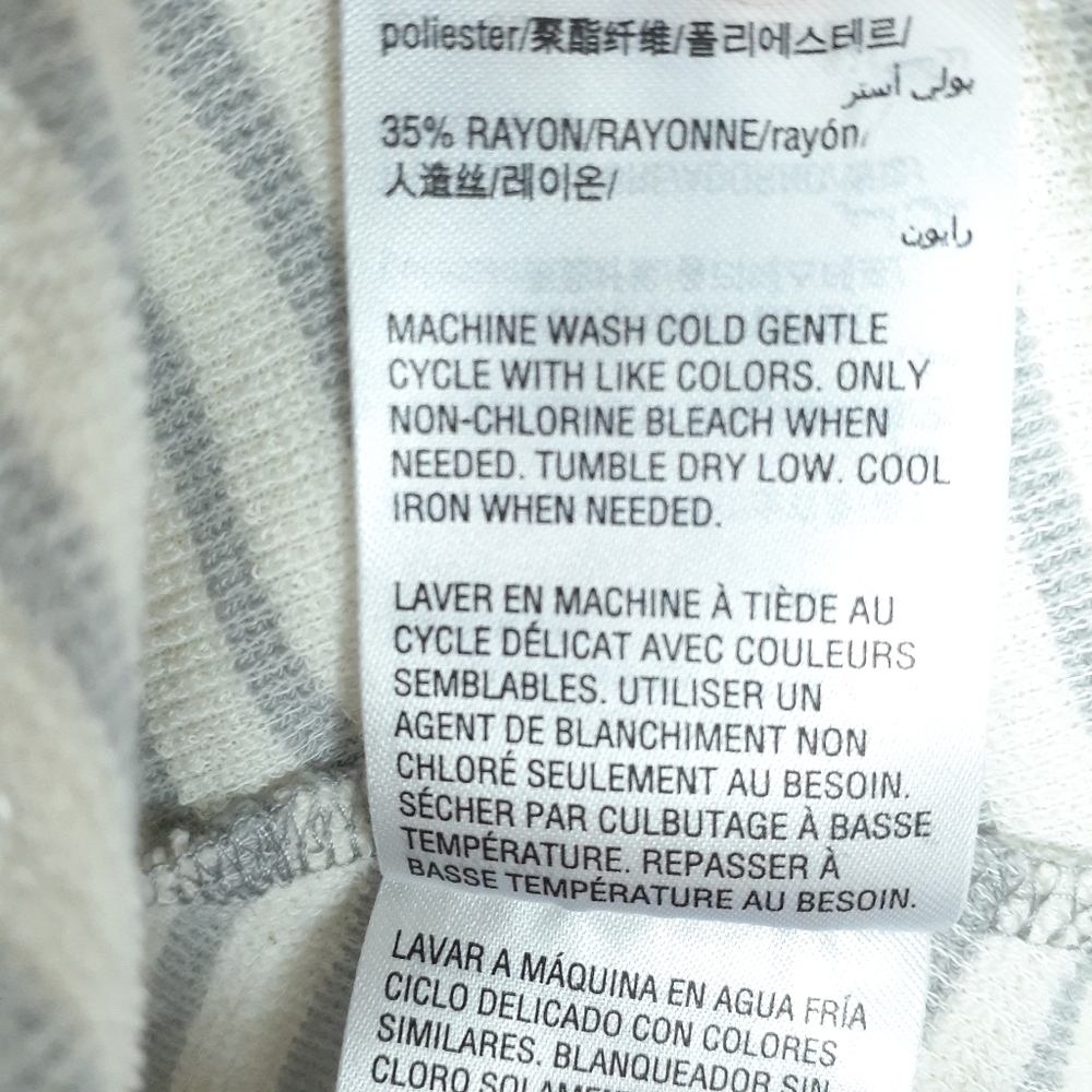 Style & Co Top XL Longsleeved Striped Gray 390 - Picture 6 of 6